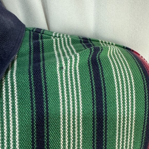 Dockers Mens Multicolor Striped Polo Shirt Size M 100% Cotton Short Sleeve - Picture 2 of 5